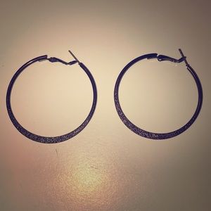 Chocolate color hoop earrings